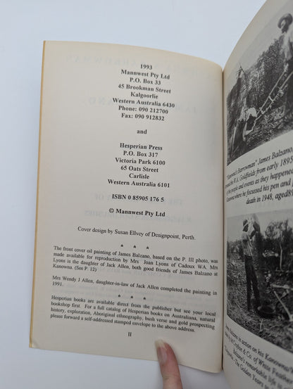 Kanowna's Barrowman: James Balzano, 1859-1948 The Early History Of Kalgoorlie's by R. Manners, G. Compton