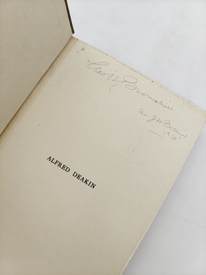 Alfred Deakin: A Sketch by Walter Murdoch (Cloth, 1923) Biography by Walter Murdoch