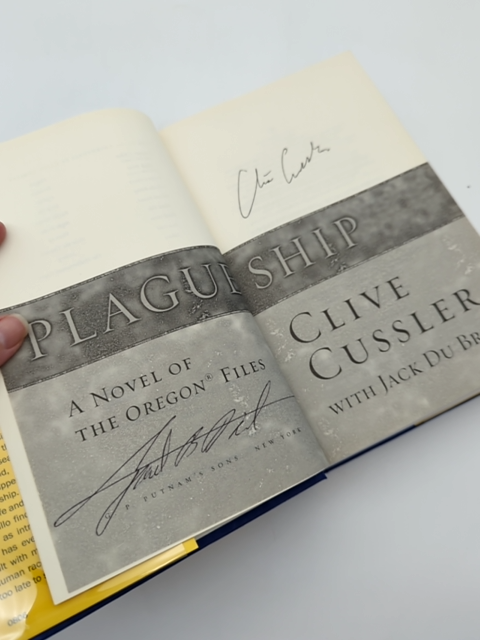 Plague Ship (the Oregon Files) by Clive Cussler & Jack Du Brul, SIGNED by Clive Cussler, Jack Du Brul