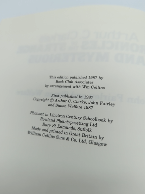 Arthur C. Clarke's chronicles of the Strange and Mysterious by John Fairley by John Fairley