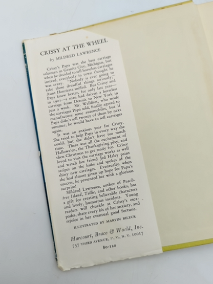 Crissy at the Wheel by Mildred Lawrence (Hardcover, 1952) 1st Edition Fiction by Mildred Lawrence