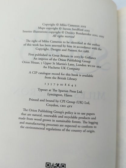 The Fell Sword by Miles Cameron (Hardcover, 2014) 1st Edition Signed by Miles Cameron