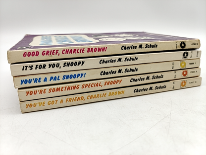 Charles M Schulz Paperback Bundle 5x Charlie Brown Snoopy Vintage Paperbacks by Charles M Schulz