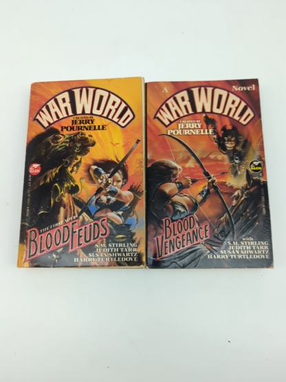 Jerry Pournelle Paperback Bundle War Worlds Novels Blood Vergence Blood Feuds by Jerry Pournelle