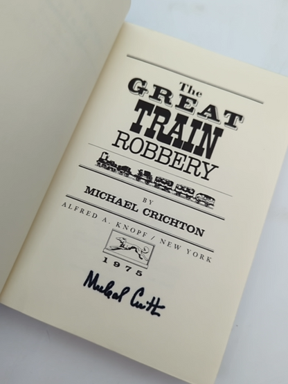 The Great Train Robbery by Michael Crichton Hardcover 1975 US 1st Edition Signed by Michael Crichton