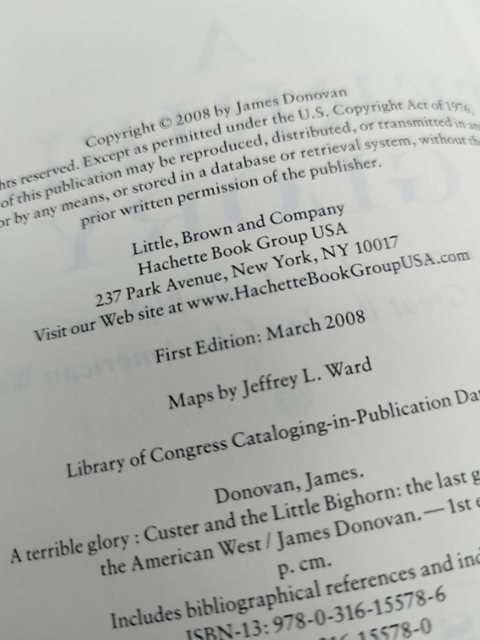 Terrible Glory: Custer & The Little Bighorn, 1st Edition Hardcover American West by James Donovan