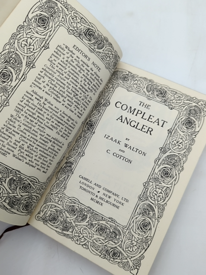 The Compleat Angler by C Cotton Izaak Walton (Leather, 1909) Natural History by C Cotton Izaak Walton