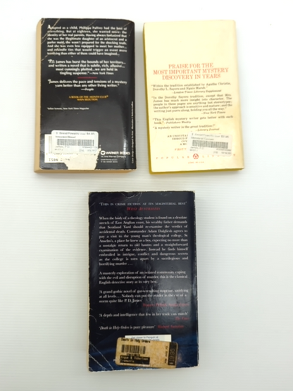 P D James Paperback Bundle Innocent Blood; Unnatural Causes; Death in Holy Or… by P D James