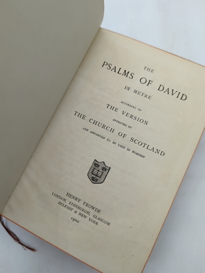 The Psalms Of David In Metre by The Church of Scotland (Leather, 1900) by The Church Of Scotland