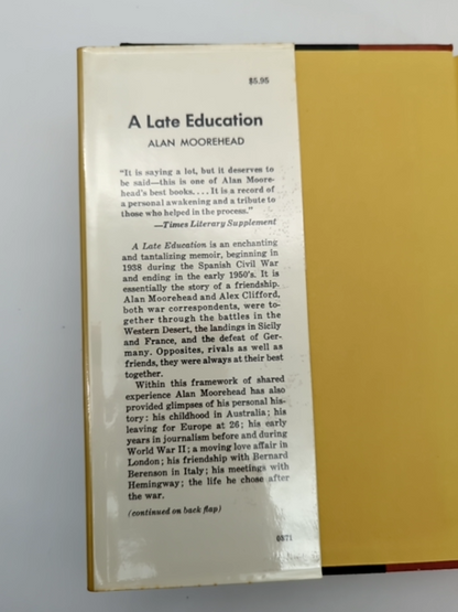 Late Education by Alan Moorehead (Hardcover, 1970) by Alan Moorehead