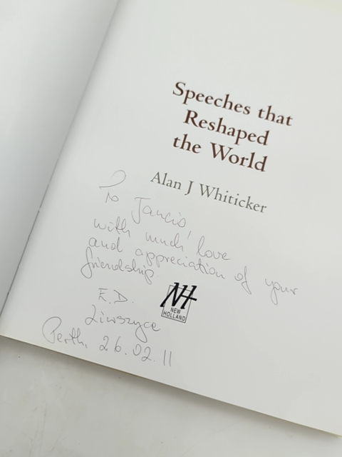 Speeches That Reshaped The World by Alan J. Whiticker (Hardcover, 2009) Speeches by Whiticker Alan J