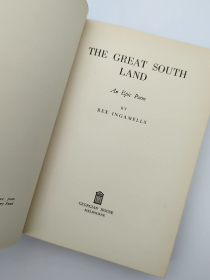 The Great South Land by Rex Ingamells (Hardcover, 1951) Exploration & Travel by Rex Ingamells