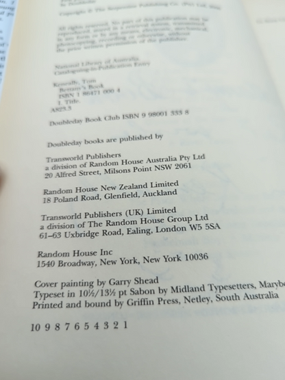 Bettany's book by Thomas Keneally (Hardcover, 2000) Signed, Australian Fiction by Thomas Keneally
