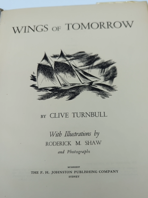 Wings of Tomorrow by Clive Turnball (Hardcover, 1945) 1st Ed Signed, Aviation by Clive Turnball