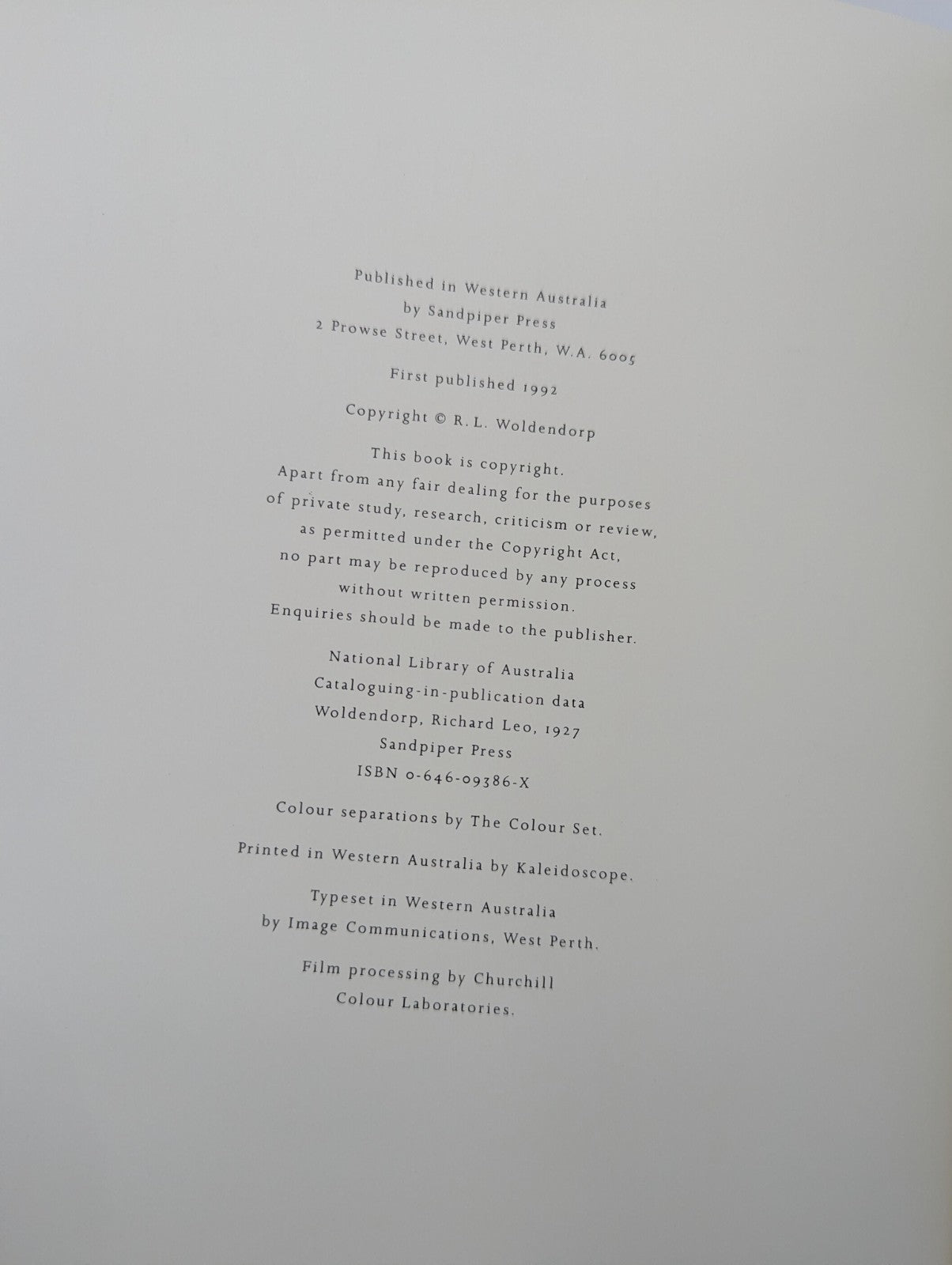 Journey Through Landscape: Richard Woldendorp's Australia, History SIGNED by Richard Woldendorp
