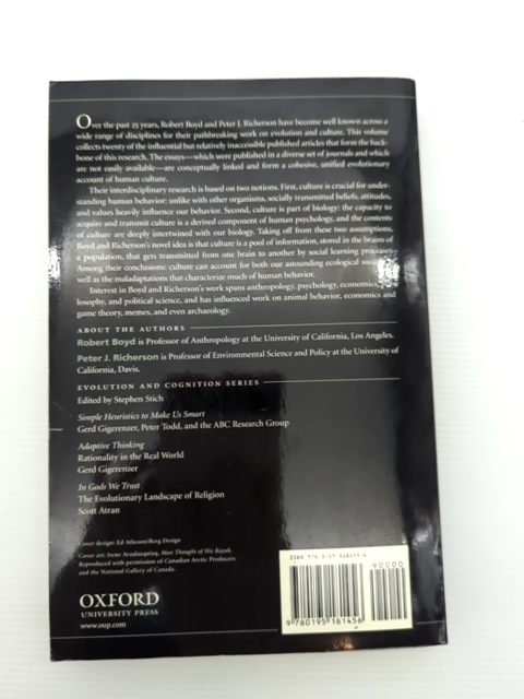 The Origin And Evolution Of Cultures by Peter J. Richerson Robert Boyd by Peter J. Richerson, Robert Boyd
