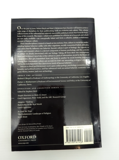 The Origin And Evolution Of Cultures by Peter J. Richerson Robert Boyd by Peter J. Richerson, Robert Boyd