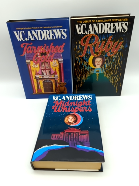 3 V.C. Andrews lot Ruby, Tarnished Gold, Midnight Whispers (Hardcovers) by V.C. Andrews