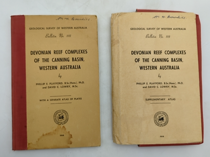 Devonian Reef Complexes of the Canning Basin, WA Phillip E Playford, Map by Phillip E Playford