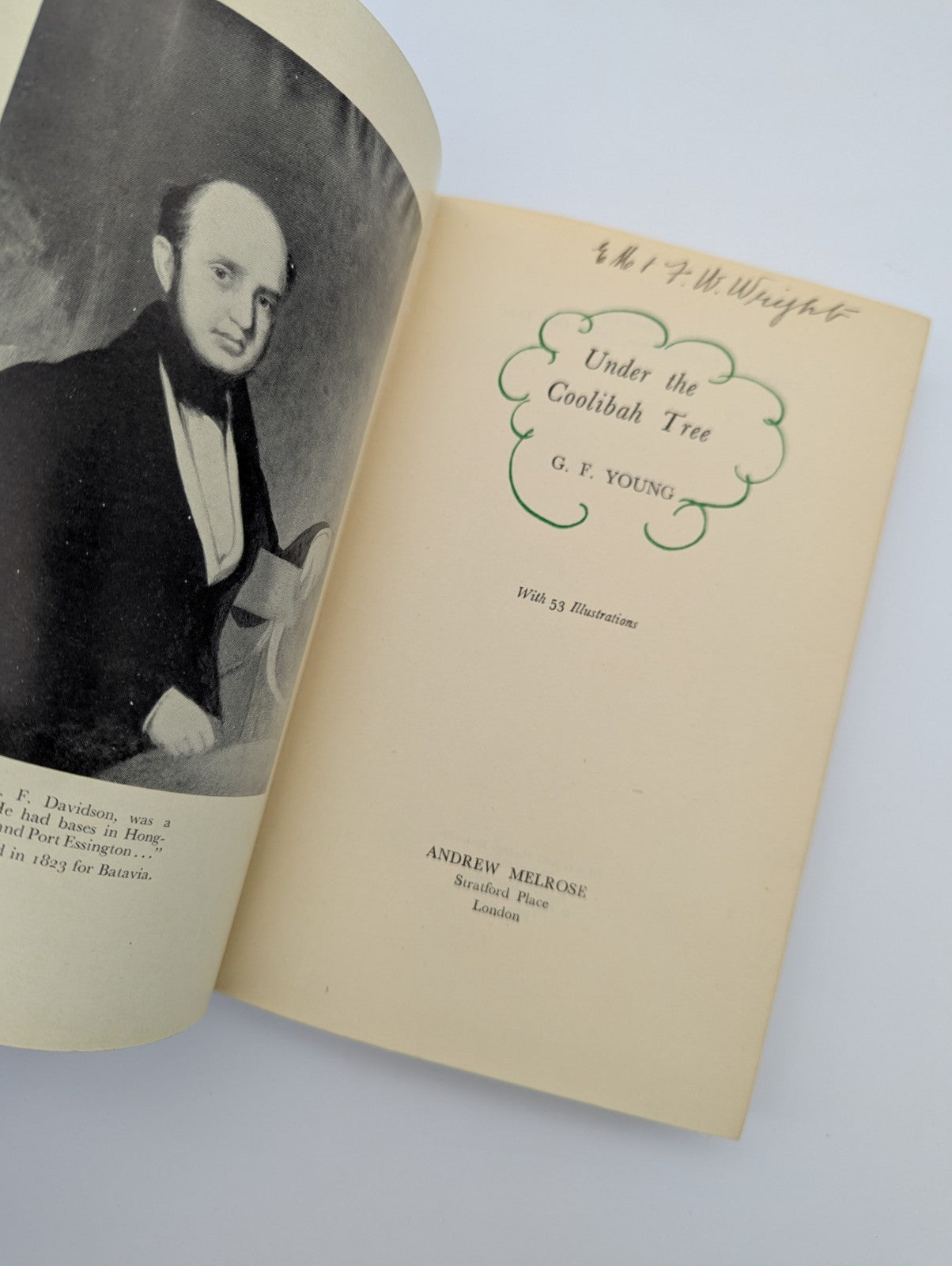 The Coolibah Tree G.F. Young 1st Ed. 1953 Vintage Hardcover Historical Fiction by G F Young