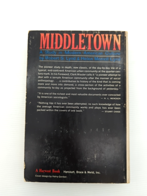 Middletown by Helen Merrell Lynd Robert S Lynd (Paperback, 1956) by Helen Merrell Lynd Robert S Lynd