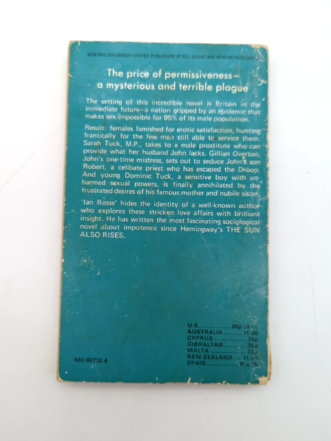 The Droop by Ian Rosse (Paperback, 1983) Scarce Vintage NEL, John Foster Straker by Ian Rosse