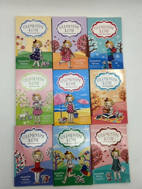 Jacqueline Harvey 9x Clementine Rose Junior Fiction Books by Jacqueline Harvey