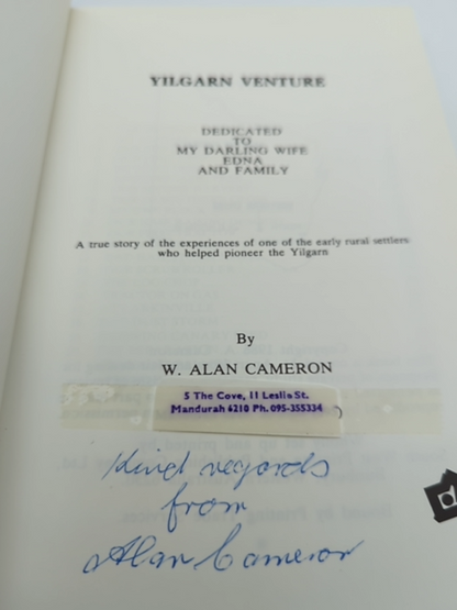 Yilgarn Venture by Alan Cameron (Paperback, 1986) 1st Ed, Signed, Aboriginal by Alan Cameron
