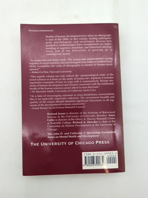 Ethnography And Human Development Context And Meaning In Social Inquiry, Anne C by Anne Colby