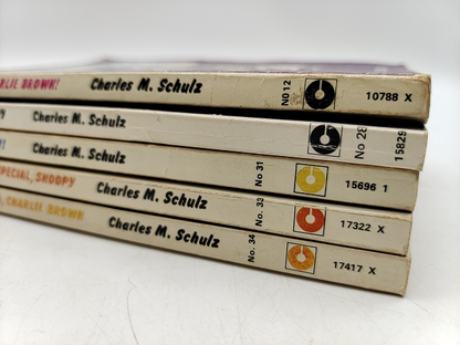 Charles M Schulz Paperback Bundle 5x Charlie Brown Snoopy Vintage Paperbacks by Charles M Schulz