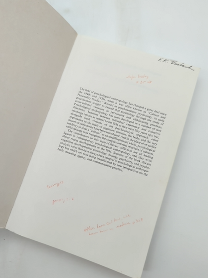 New Directions In Psychological Anthropology, Geoffrey M. White Theodore Schwar by Daniel Fessler