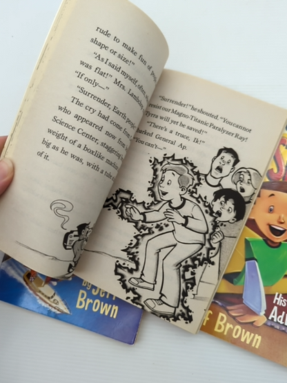 Jeff Brown 3x Bundle Flat Stanley; Stanley, Flat Again!; Stanley in Space by Jeff Brown