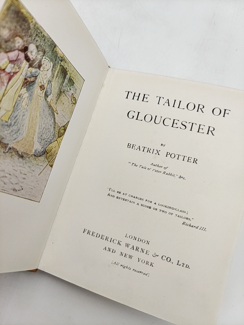 The Tailor Of Gloucester by Beatrix Potter (Hardcover, 1903) Early Edition UK by Beatrix Potter