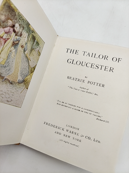 The Tailor Of Gloucester by Beatrix Potter (Hardcover, 1903) Early Edition UK by Beatrix Potter