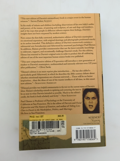 The Expression Of The Emotions In Man And Animals by Charles Darwin & Paul Ekman by Charles Darwin