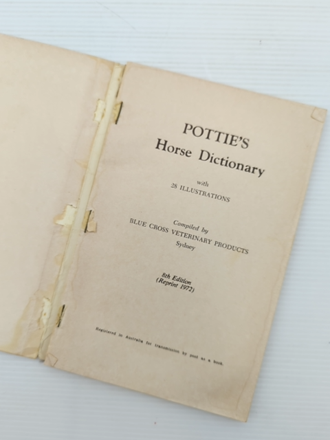 Pottie's Horse Dictionary by John Pottie (Paperback, 1972) by John Pottie