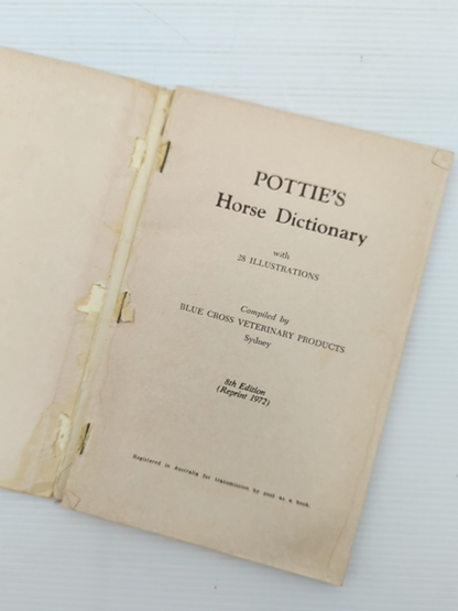 Pottie's Horse Dictionary by John Pottie (Paperback, 1972) by John Pottie