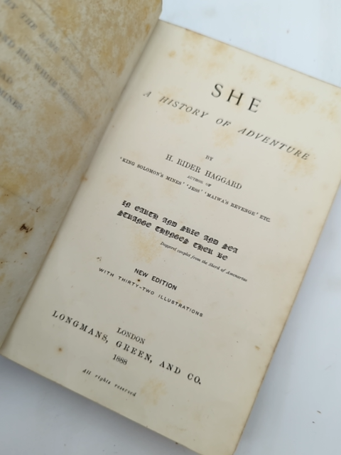 She by H Rider Haggard (Cloth, 1903) Literature & Fiction by H Rider Haggard