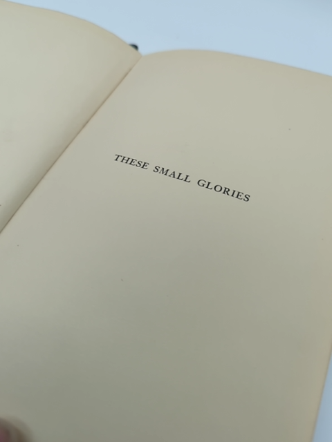 These Small Glories by Jon Clearly (Hardcover, 1946) 1st Edition, Australian Lit by Jon Clearly