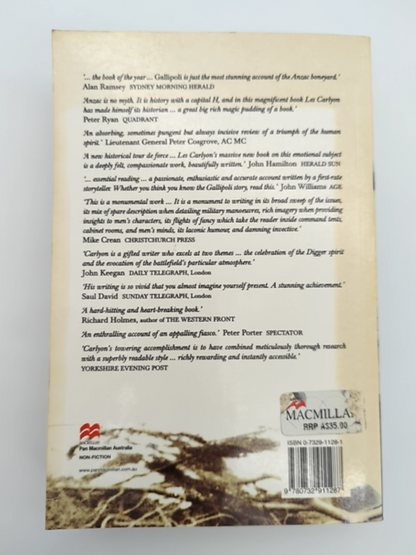 Gallipoli by Les Carlyon (Trade Paperback, 2002) 1st Edition World War I by Les Carlyon