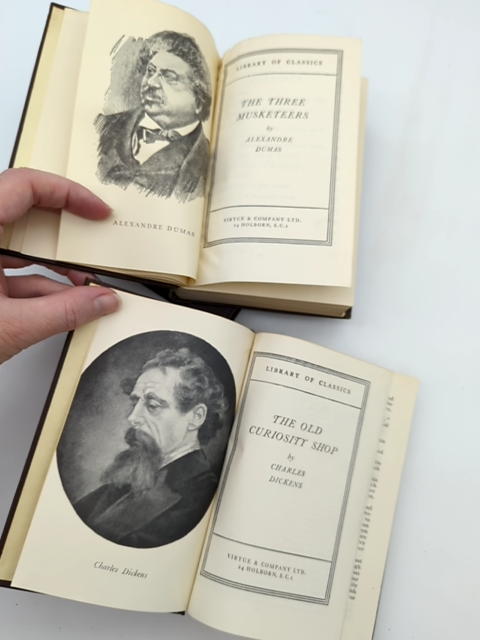 3x Virtue Library Of Classics Books, Alexandre Dumas & Charles Dickens by Alexandre Dumas & Charles Dickens