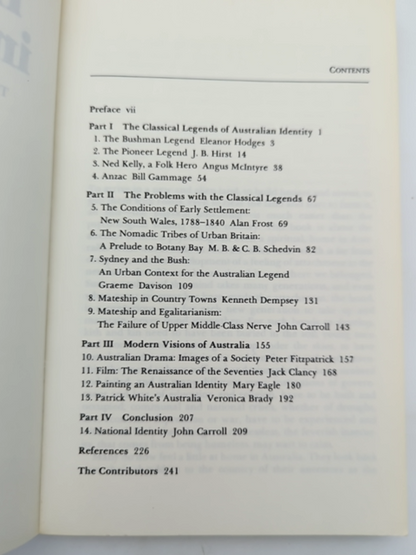 Intruders In The Bush: The Australian Quest For National Identity, John Carroll by John Carroll