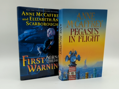 First Warning & Pegasus In Flight by Anne McCaffrey 2x Hardcover Fantasy bundle by Anne McCaffrey
