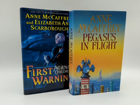 First Warning & Pegasus In Flight by Anne McCaffrey 2x Hardcover Fantasy bundle by Anne McCaffrey