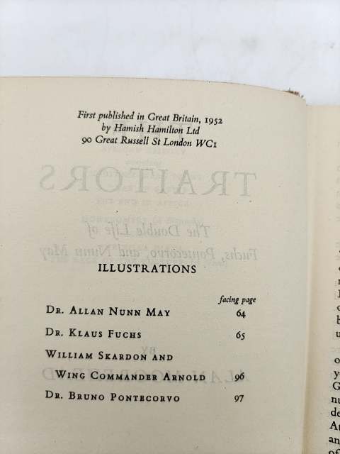 The Traitors by Alan Moorhead (Cloth, 1952) Miltary & War by Alan Moorhead