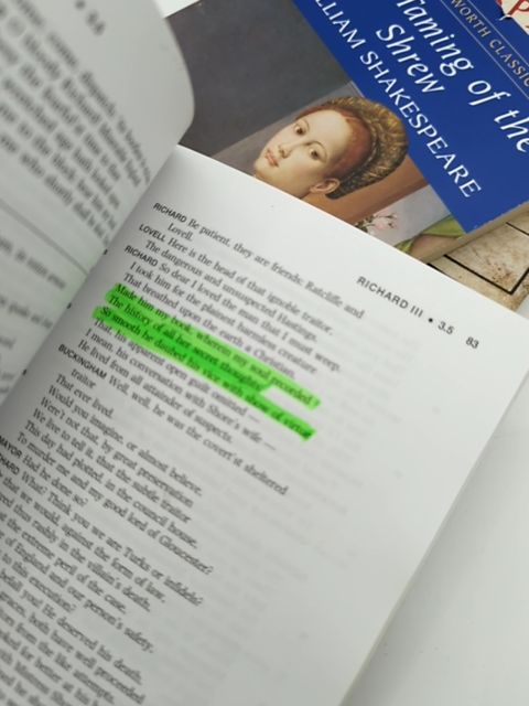 4x Shakespeare Books, Bill Bryson, Richard III, Taming Shrew, Merchant Venice by William Shakespeare
