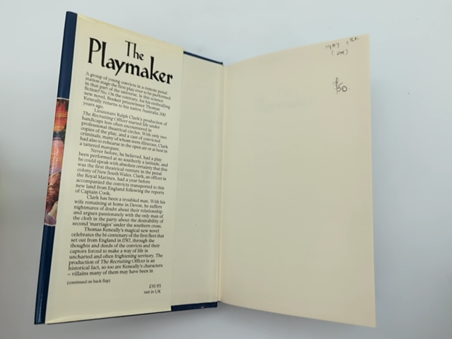 Playmaker by Thomas Keneally (Hardcover, 1987) 1789 Sydney Cove Penal Colony by Thomas Keneally