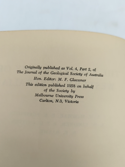 The Stratigraphy Of Western Australia by J R H McWhae et al (Cloth, 1958) by J R H Mcwhae Et Al