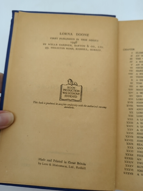 Lorna Doone by R D Blackmore (Cloth, 1946) Literature & Fiction by R D Blackmore