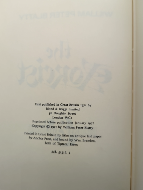 The Exorcist by William Peter Blatty (Hardcover, 1st UK Edition) by William Peter Blatty